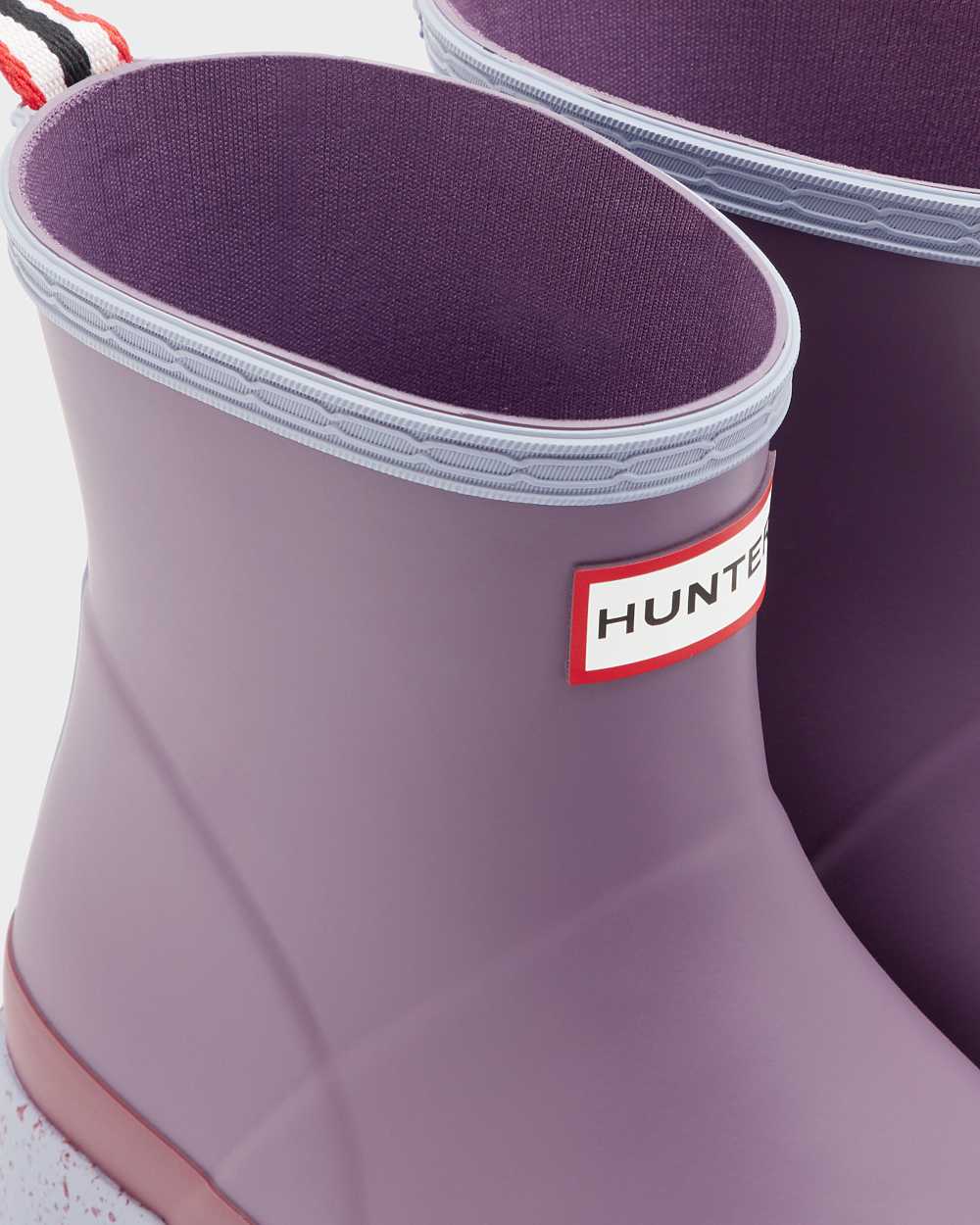 Hunter Original Play Short Speckle Mid-Calf Women's Rain Boots NZ-07183Q Purple